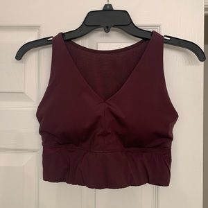 Athleta Cropped Workout Top/Sports Bra Small